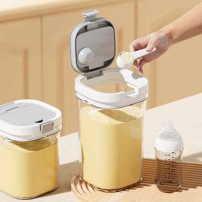 Szczelny słoik na mleko w proszku Przezroczysty pojemnik na mąkę Hermetyczny pojemnik na płatki śniadaniowe z miarką Słoik do przechowywania żywności odporny na przeciekanie do szafki, na blat, do spiżarni