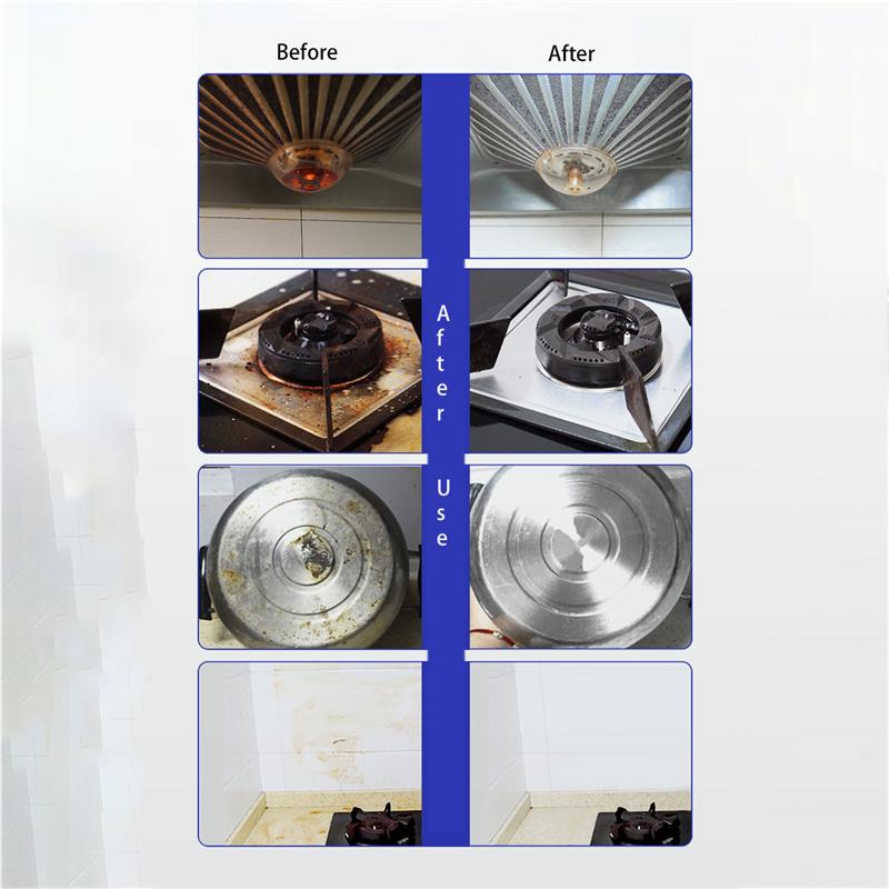 Heavy Duty Degreaser Spray Strongest Kitchen Cleaner for Grease Stove Range Hood & Oven Removes Burnt-On Oil Stainless Steel Safe