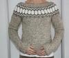 Women's Color Block Round Neck Loose Knit Pullover Sweater