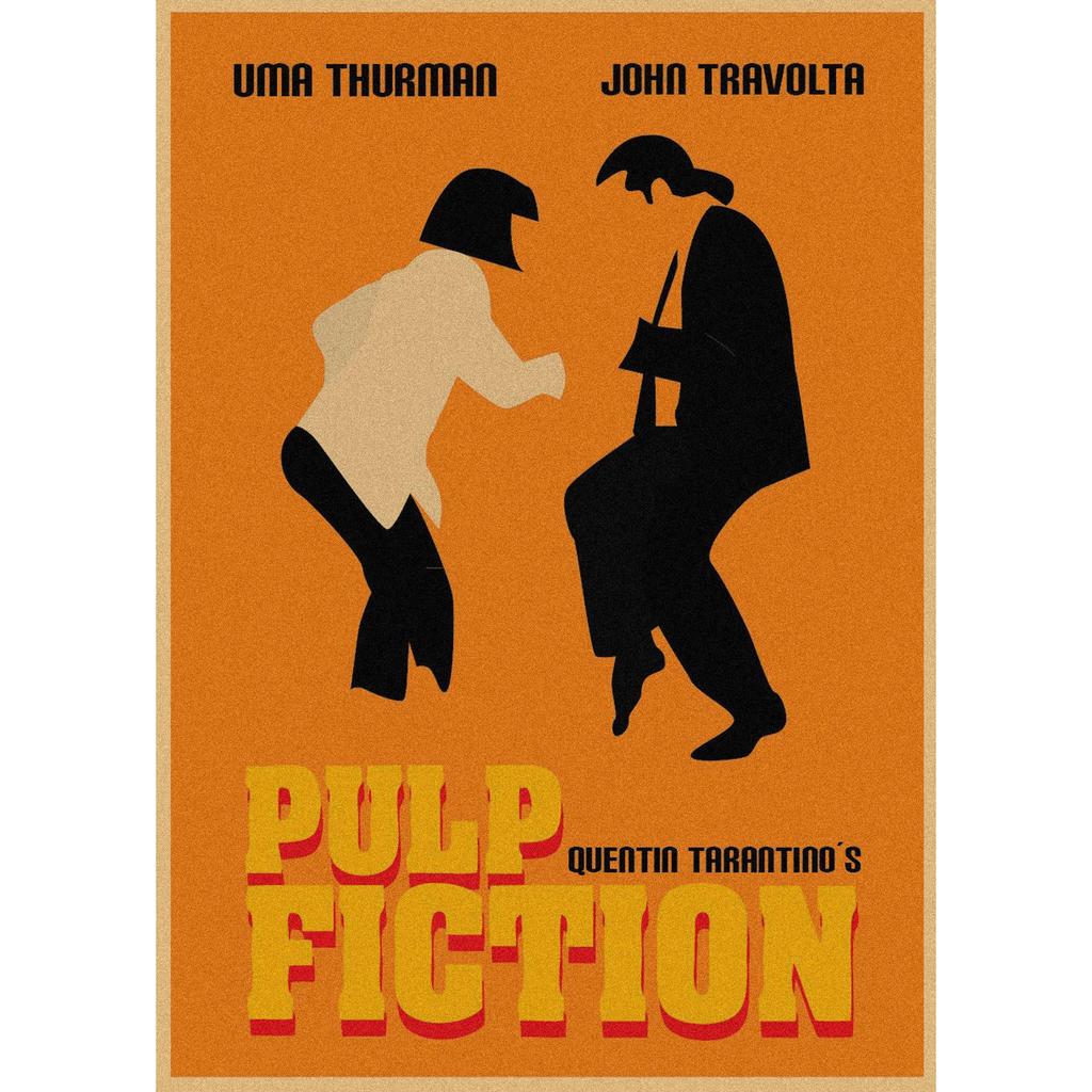 Pulp Fiction Retro Kraft Paper Poster - Classic Bar Wall Decoration