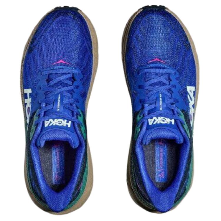 Hoka One One Challenger 7 Comfortable Soft Slip Resistant Durable Low Top Trail Running Shoes Men sneaker Blue 1134499-UNC