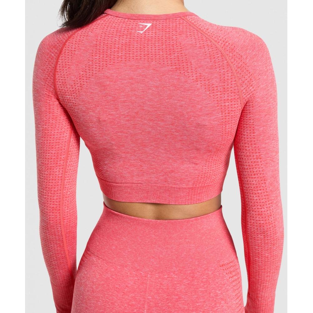 Gymshark Vital Seamless 2.0 Crop Top Coral Red Marl B1a3d Rb0z