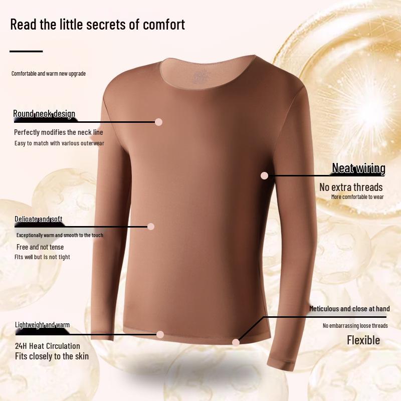 Pánská podzimní/zimní sada pro zkrášlení pleti: Hřejivé spodní prádlo s kyselinou hyaluronovou, Ultratenké, Neviditelné, Antistatická základní vrstva, Oblečení vyživující pokožku.