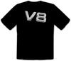 26 V8 Hot Rod Logo Pánské Tričko Černé Tričko Před Zábavou -108- Unisex Tričko