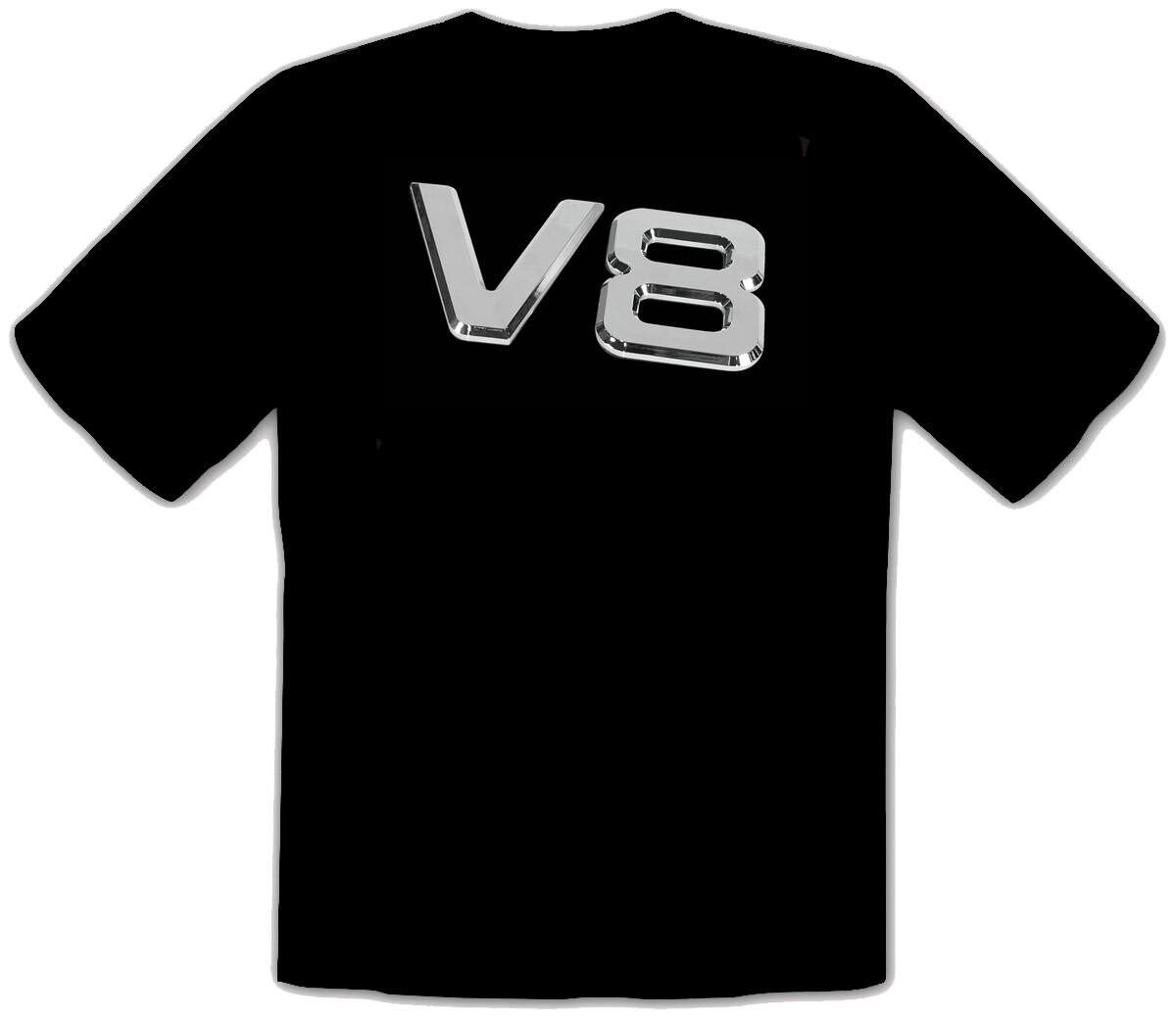 

26 V8 Hot Rod Logo Car T-Shirt Black T-Shirt Before Fun -108- Unisex T-Shirt XL