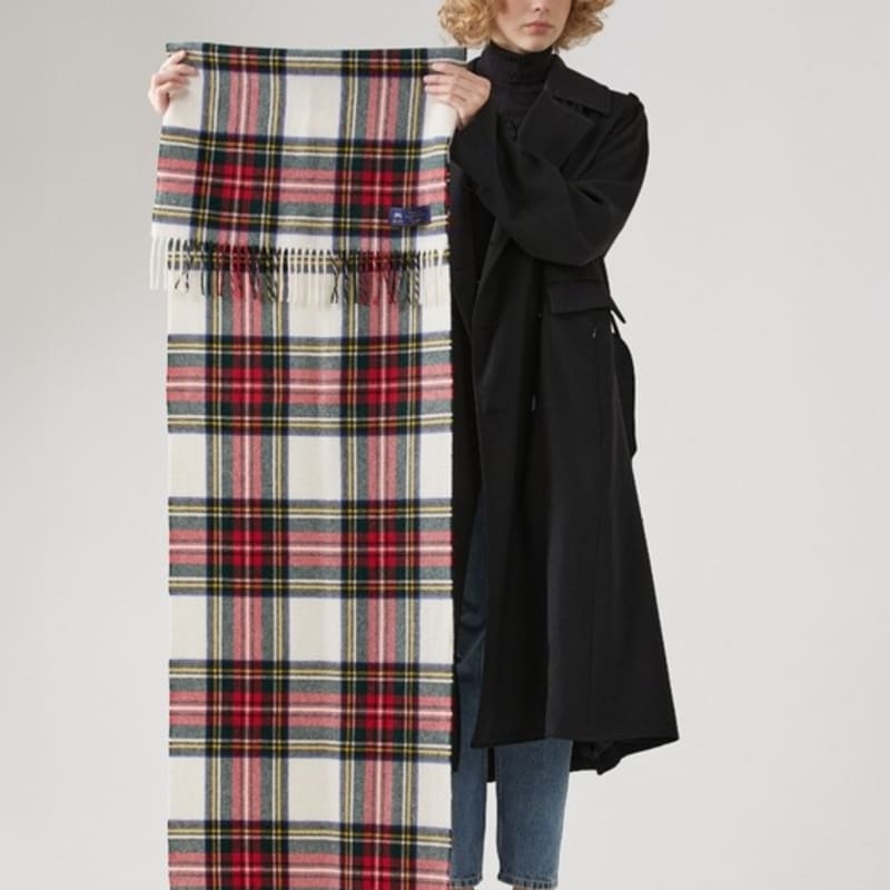 ABRAHAM MOON Merino Wool Shawl Muffler 50cm - Dress Stuart