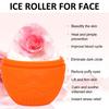 Egg Shaped Silicone Ice Face Roller for Puffiness, Dark Circles, Skin Firming, Orange
