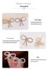 Elegant Bow Micro-inlaid Diamond Stud Earrings - Pure Copper, Creative Fashion Style