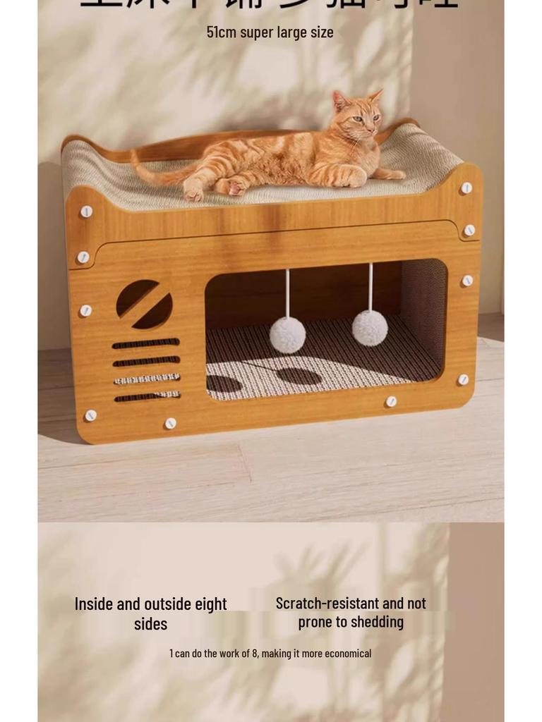 Durable Cat Scratching Board & Bed: All-Season, Anti-Scratch Sofa for Cats