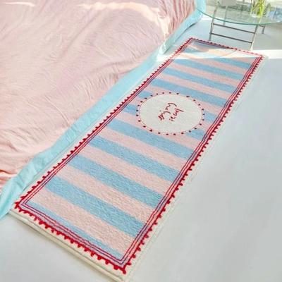 Ins Style Long Strip Rug Comfort Cooling Bedroom Bed Blanket Bay Window Blanket Cloakroom Carpet Home Decor Bedroom Decor Carpet
