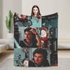 Steve Harrington Blankets  Soft Funny Plush Throw Blanket For Kids Bedroom Flannel Bedspread Bed Cover