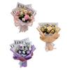 Artificial Crochet Flower Bouquet Plastic Material Fresh Knitted Arrangement Desktop Ornament for Modern Home Decor