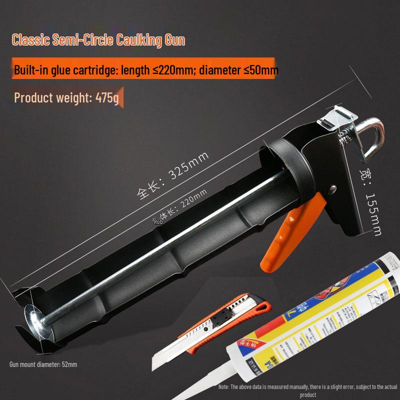 Glass Glue Gun - Silicone Caulking and Sealant Tool for Home Use