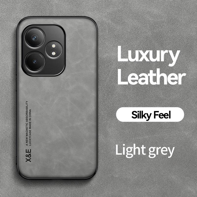 Funda For Realme GT Neo6 SE Car Magnetic Holder Leather Phone Case For Realme GT Neo 6 6SE 6T GT6 T Shockproof Frame Back Cover