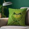 Federa per cuscino Film The G-Grinch C-Christmas Antiacaro Cerniera invisibile morbido peluche corto Copricuscino per divano