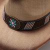 European and American Retro Style Men's Western Cowboy Hat Jazz Knight Hat Upturned Edge Decorative Belt Tourist Seaside Beach Top Hat