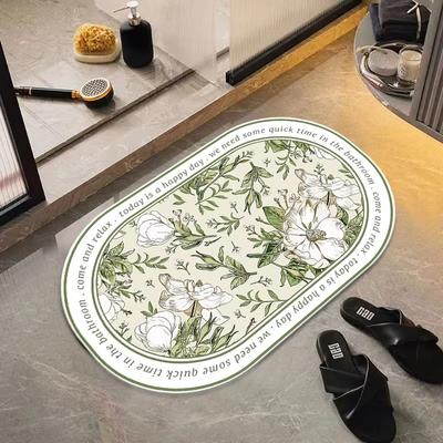 Silica Mud Plant Simple Style Soft Waterproof Floor Mat, Suitable For Kitchen Floors, Bathroom Mats And Carpets.