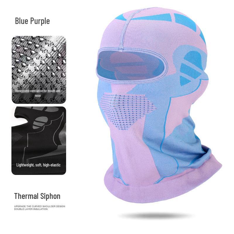 Zimowa wiatroodporna maska na twarz i komin rowerowy: Ciepłe, Grube, Oddychające, Odporne na Zimno do Narciarstwa i Aktywności na Świeżym Powietrzu