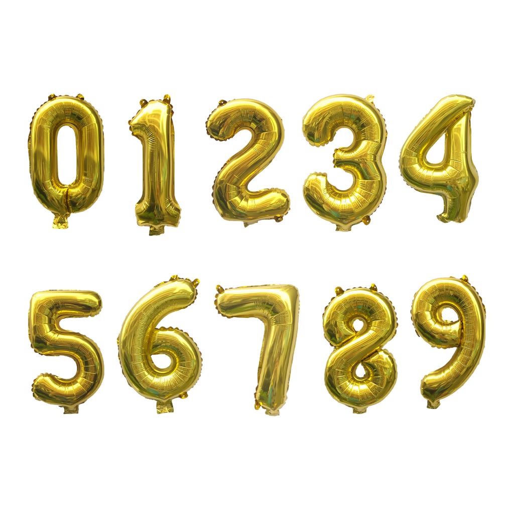 1 stücke Set 16 Zoll Gold Aluminium Folie Mylar Ballon Für Geburtstag Party Helle Luftballons Folie Party Ballon Folie Ballon