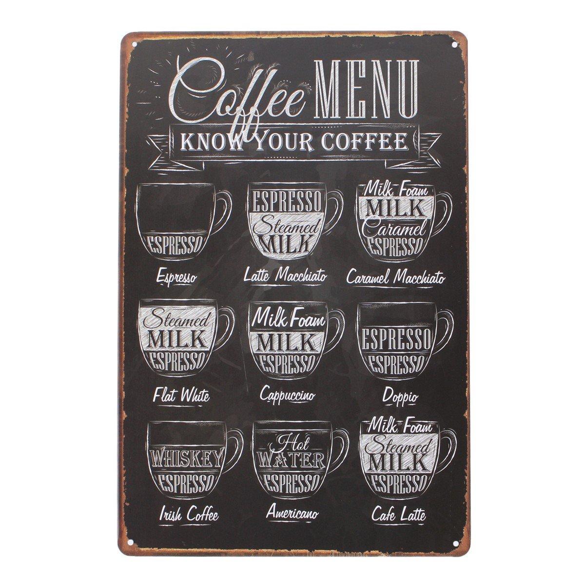 

YESURPRISE Tin Cocktail Wall Retro Design Sign Plate Sign, Decor, Board, Postcard, [20x30cm] (C)