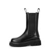 Martin boots women's thick-soled inner height increase British style sleeve autumn and winter velvet cigarette boots breathable Chelsea short boots