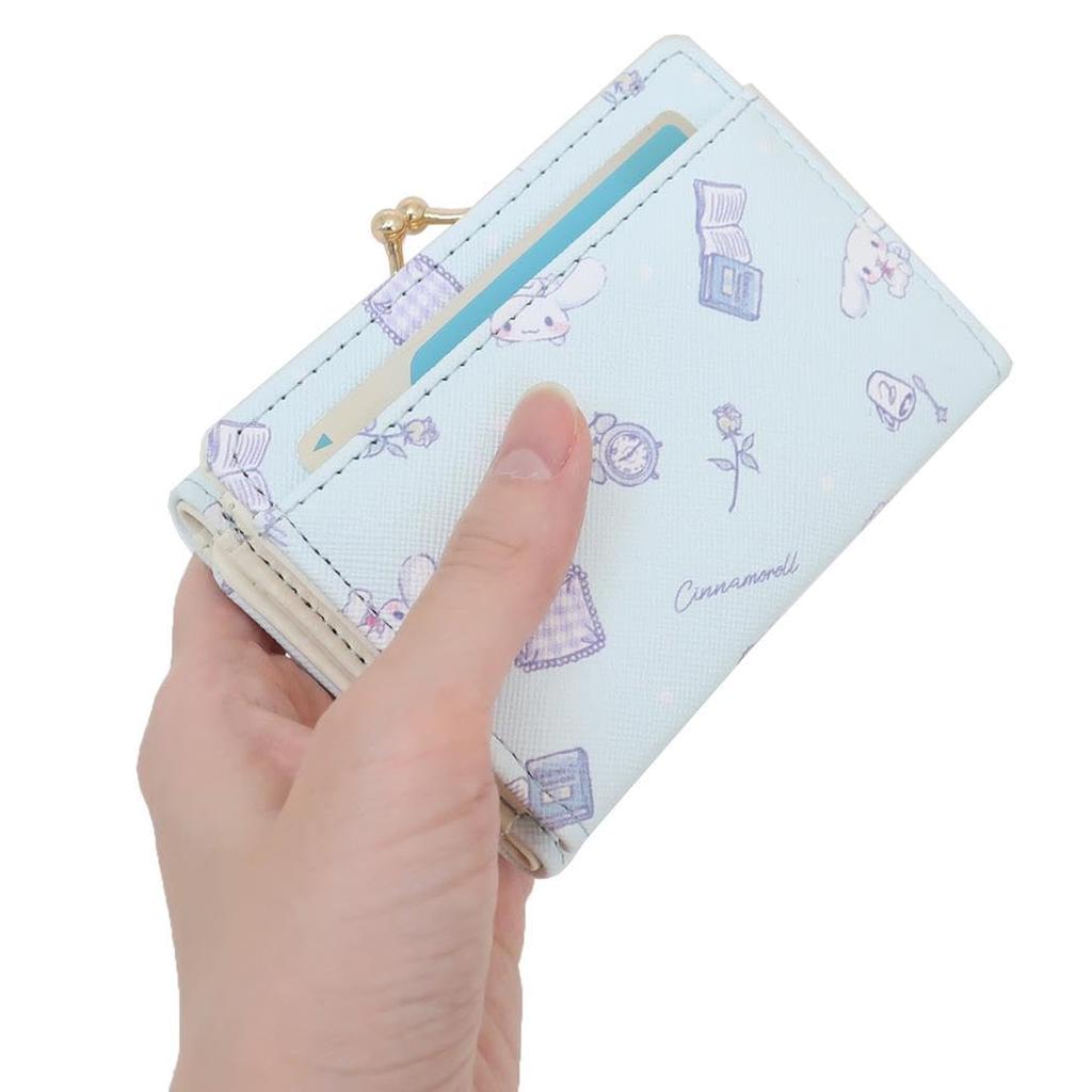 Faux Leather Clasp Cinnamon W108 X H82 X D38mm [Aldi] Wallet, Tri-Fold, Purse, Sanrio, Women's, Roll,
