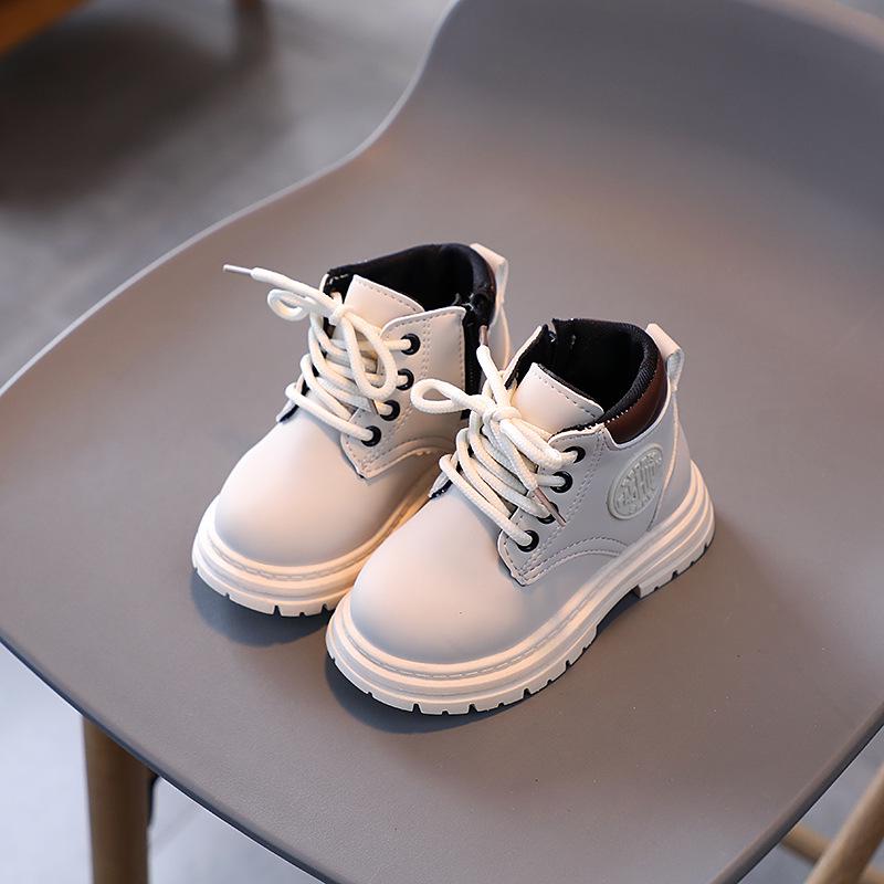 Children's Martin Boots - 2023 Autumn/Winter Collection: Girls' Versatile Yellow Boots & Boys' Retro British Style