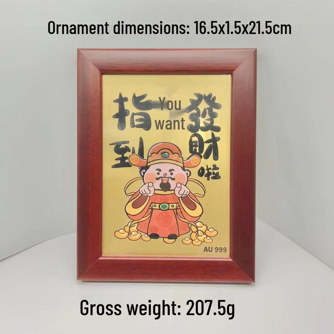 Golden Wealth God: Office Desk Ornament & Birthday Gift