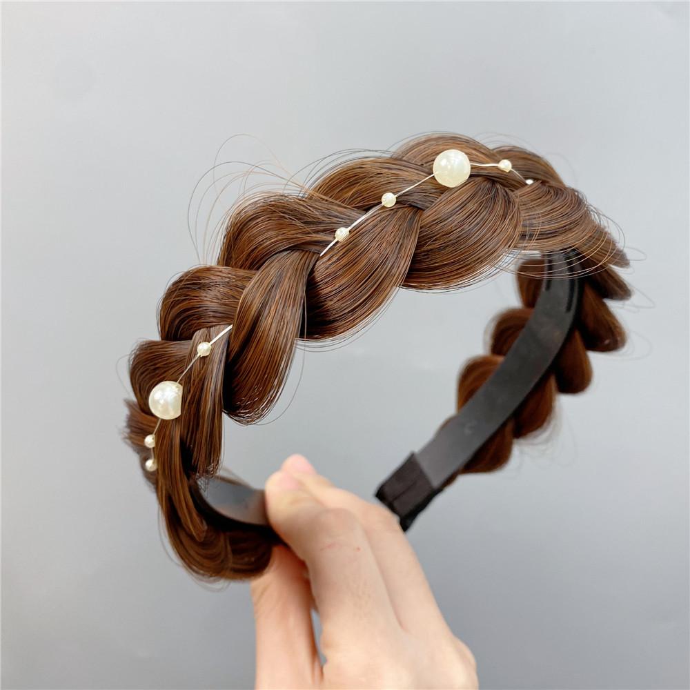 Women Hair Band Fishbone Braid Lazy Wig Twist Braid Headband Hairpin Bohemia Fashion Non-slip Headdress Bridal Hair Accessories