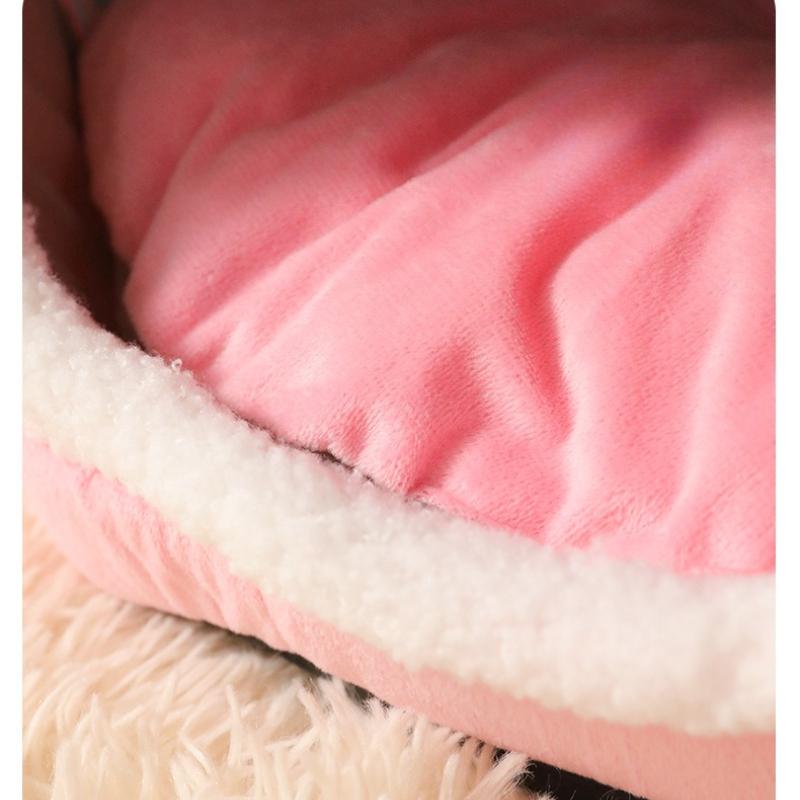 Pet Winter Warm Kennel Mat Crystal Super Soft Fully Enclosed Mushroom Nest Pet Bed Pet Supplies Cat Nest
