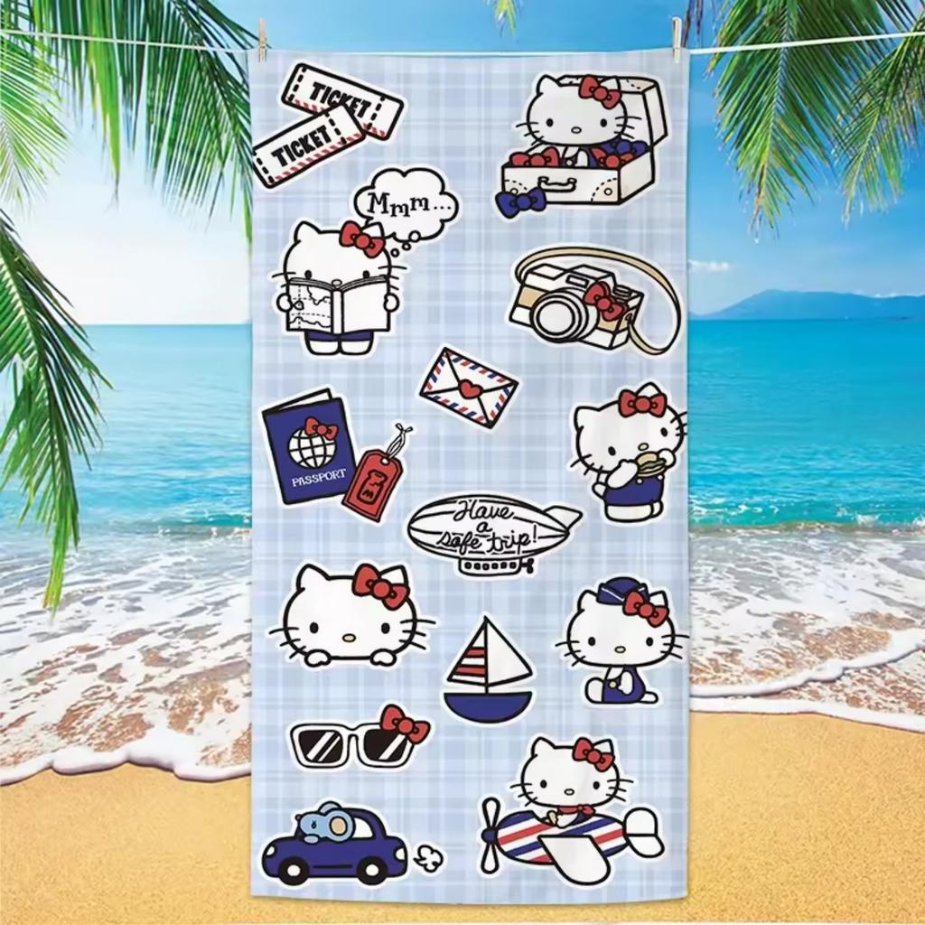 Sanrio quick-drying towel, microfiber Sailor Moon My Melody beach towel,Beach Essentials Accessories