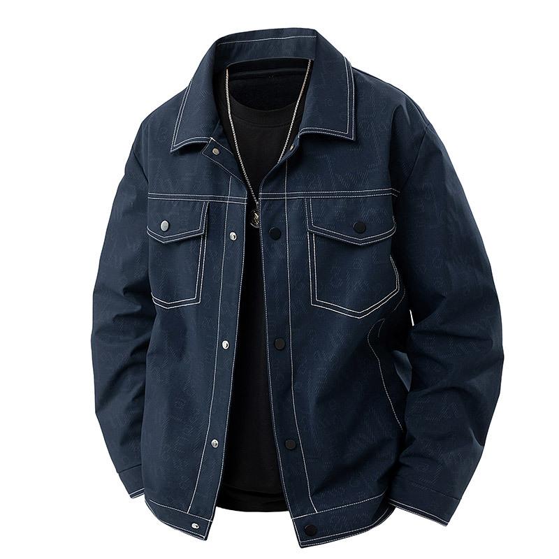 Mens Jean Jacket Casual Loose Fit Button Down Denim Trucker Jacket Coat with Multiple Colors