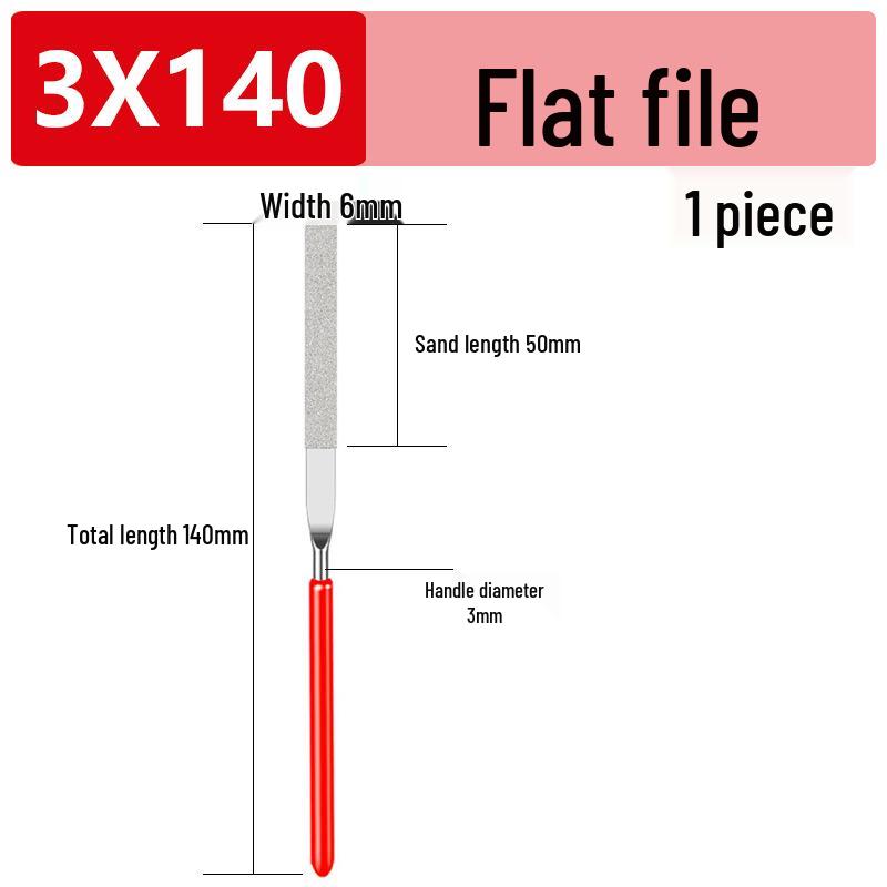 Nickel-Plated Diamond Files: Flat, Round, Square & Cylindrical