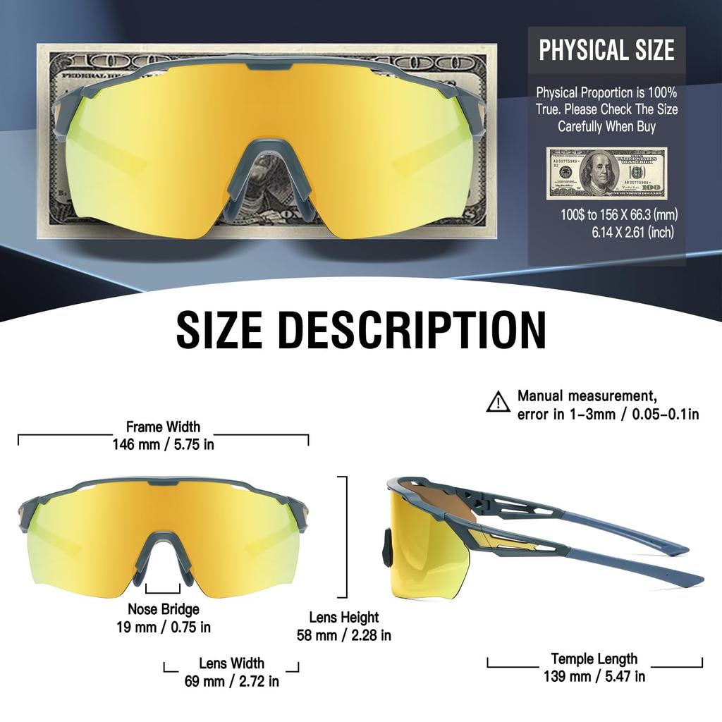 Óculos de Sol Esportivos Polarizados UV400 Adequados para e 0038 [DUCO] Masculinos, Proteção, Ciclismo, Baseball, Tênis, Dirigir, Corrida, Pesca, Golfe,