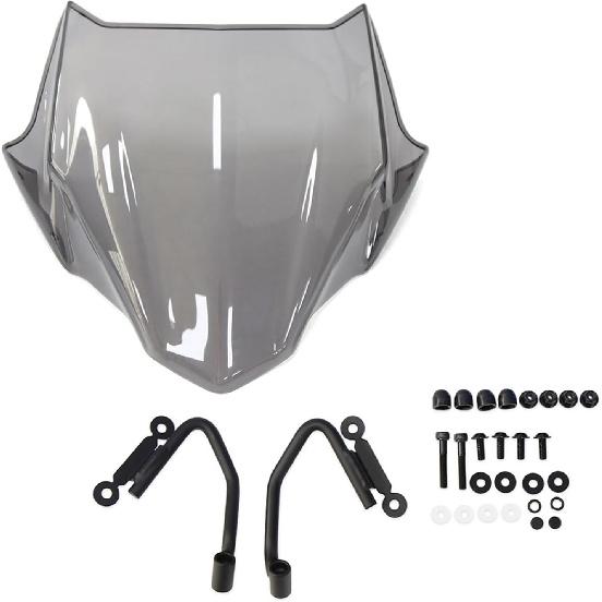Motorcycle Accessories Windshield Windscreen Aluminum Kit Deflector Compatible with CB500F CB-500F CB400F CB 500F 400F 2016-2023(Light Gray)