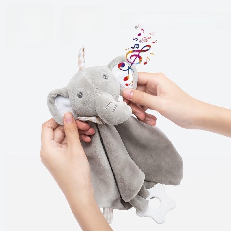 Peluche Animale per Bambini con Texture da Masticare per il Sonno e il Comfort dei Neonato