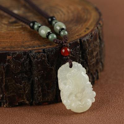 Jadeitowy naszyjnik zodiakalny, wszechstronne długie akcesoria łańcuszkowe do swetra dla mężczyzn i kobiet, wysokiej klasy znaki zodiaku, antyczne zawieszki, akcesoria do zawieszania