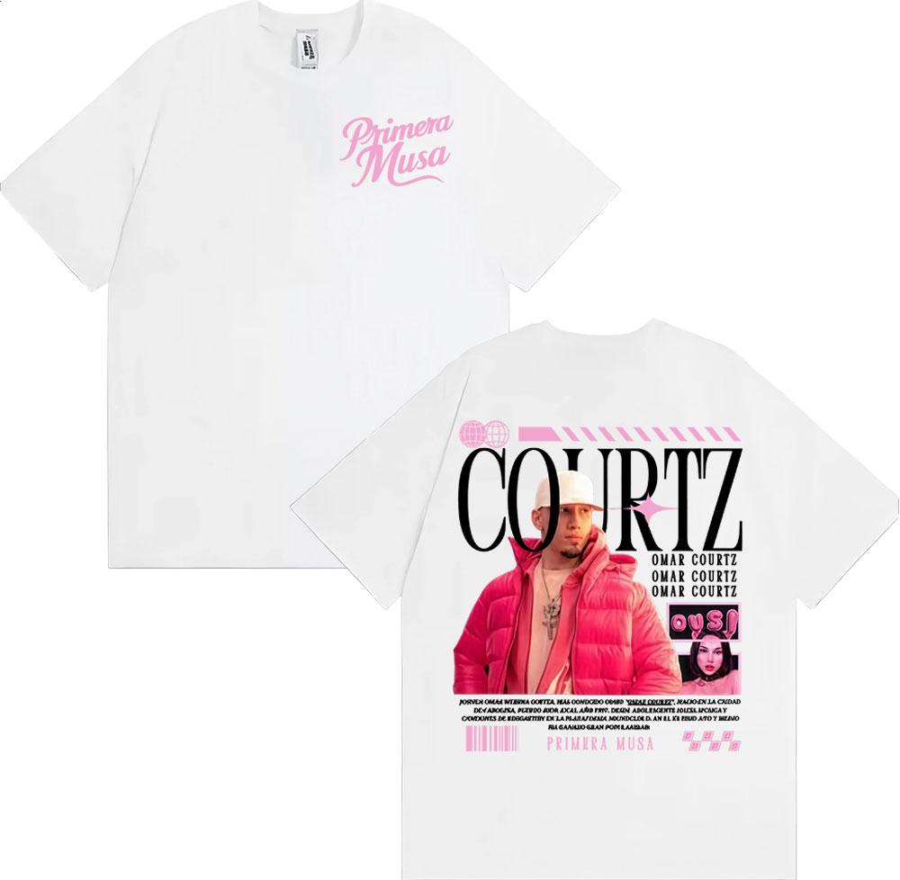 2025 Summer Rapper Omar Courtz Primera Musa Tour Tshirt Male Hiphop Retro Tshirt Casual Highquality Cotton Tshirt Top