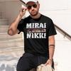 Mirai Nikki 2026 New Fashion Heavyweight Hot Selling Retro Printed Pattern Fun Round Neck Tshirt For Daily Comfort