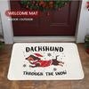 VIKAMA Christmas Dog Rug 2026 Merry Christmas Welcome Rug Indoor/Outdoor Entrance Carpet Winter Home Decoration