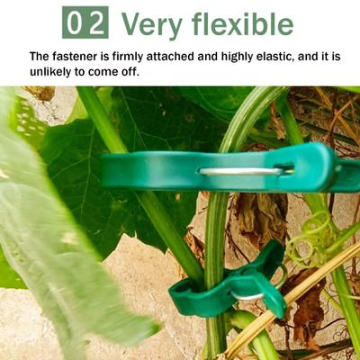 Yousheng 20Pcs Plant Fixing Clips Heavy Duty Weather-proof Universal Indoor Outdoor Garden Climbing Plants Flowers Stems Support Plastic