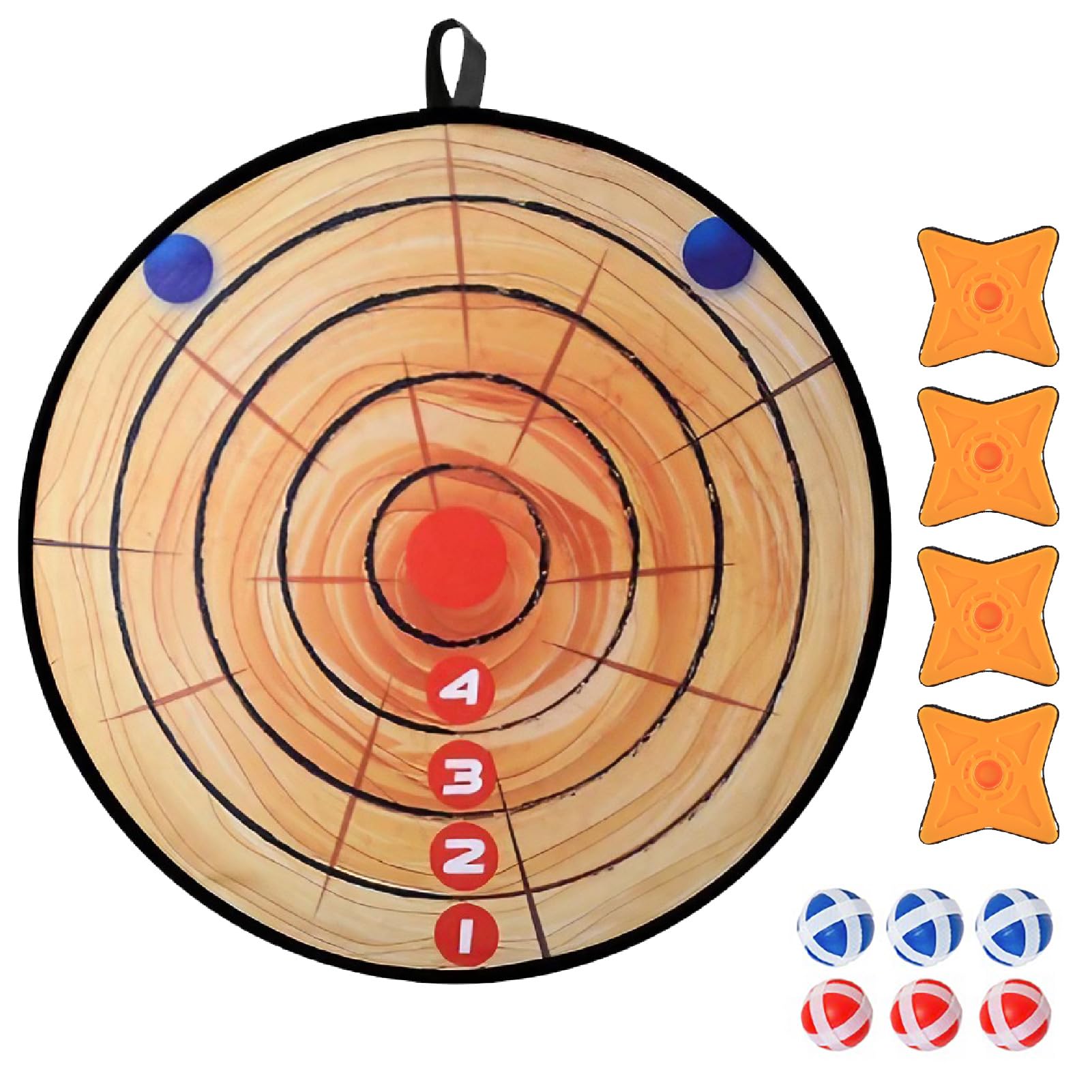 

Boono Dart Ball Target Dart Velcro Ball Log Toy, Game, Board, Plaything, (71cm + Shuriken)