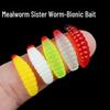 Fishing Simulation Mealworm Soft Bait for Bread, Red Worm, and Micro Fish Species.