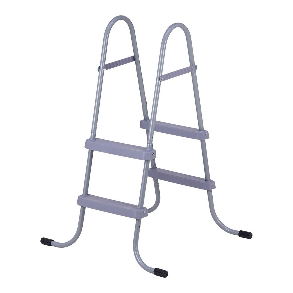 Above Ground Pool Ladder, 2-Step Steel A-Frame Swimming Pool Stairs for 83.8 Cm High Wall, 136 Kg Capacity Entry/Exit Steps with Secure Non-Slip