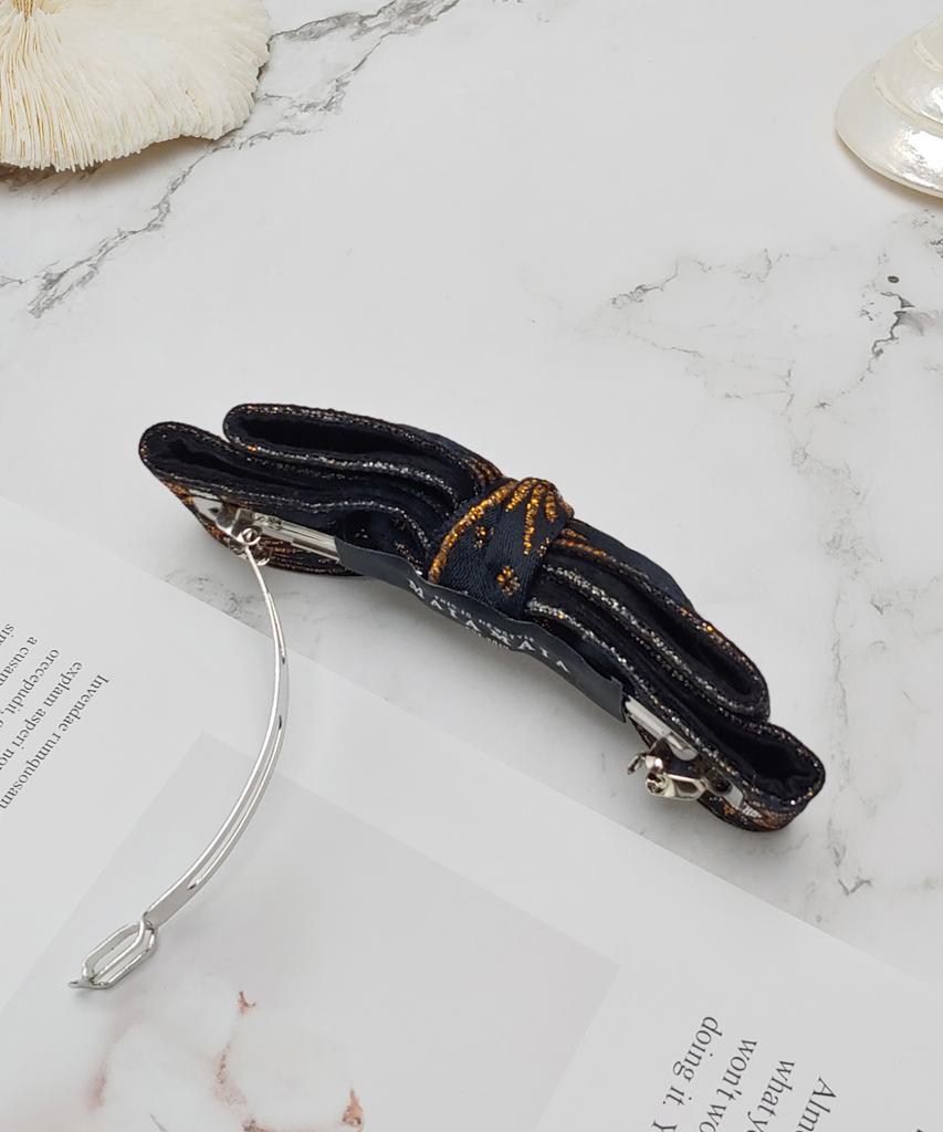 Maia Retro Pearl Hairpin - Brown