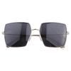 Burberry Poster Street Photography Premium Metallic Square Sunglasses Women's Gold
