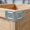 Stainless Steel L-Shaped Corner Bracket 90 Degree Furniture Fixing Brackets for Shelf Cabinet Wood Connecting Support Hardware