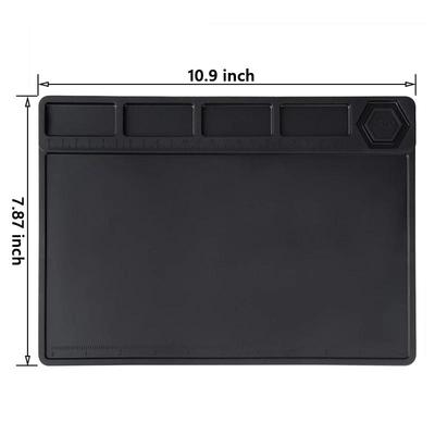 Kit di riparazione per pad di saldatura in silicone isolato e pad di saldatura nero, stazione di saldatura magnetica resistente al calore per saldatore BGA