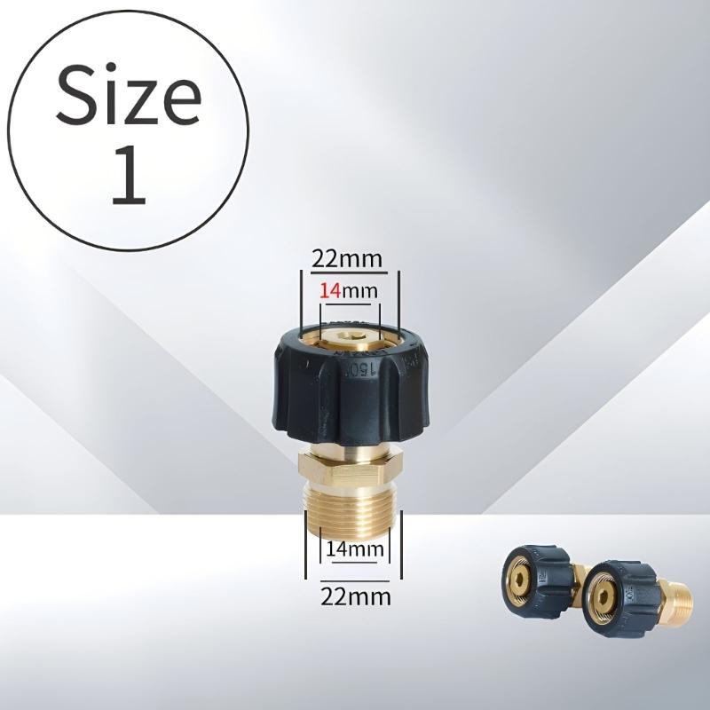 Power Washer Hose Coupler Pressure Washer Adapter Quick Connect To Power Washer M22x1.5 Female To M22x1.5 Male Thread
