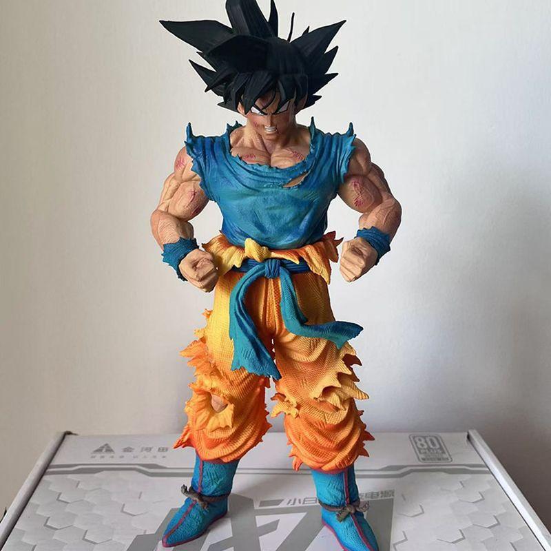 Studio YS Dragon Ball Z Goku Black Hair Power Burst 27cm PVC Figure - Double Head Sculpt Collectible DBZ Anime Statue